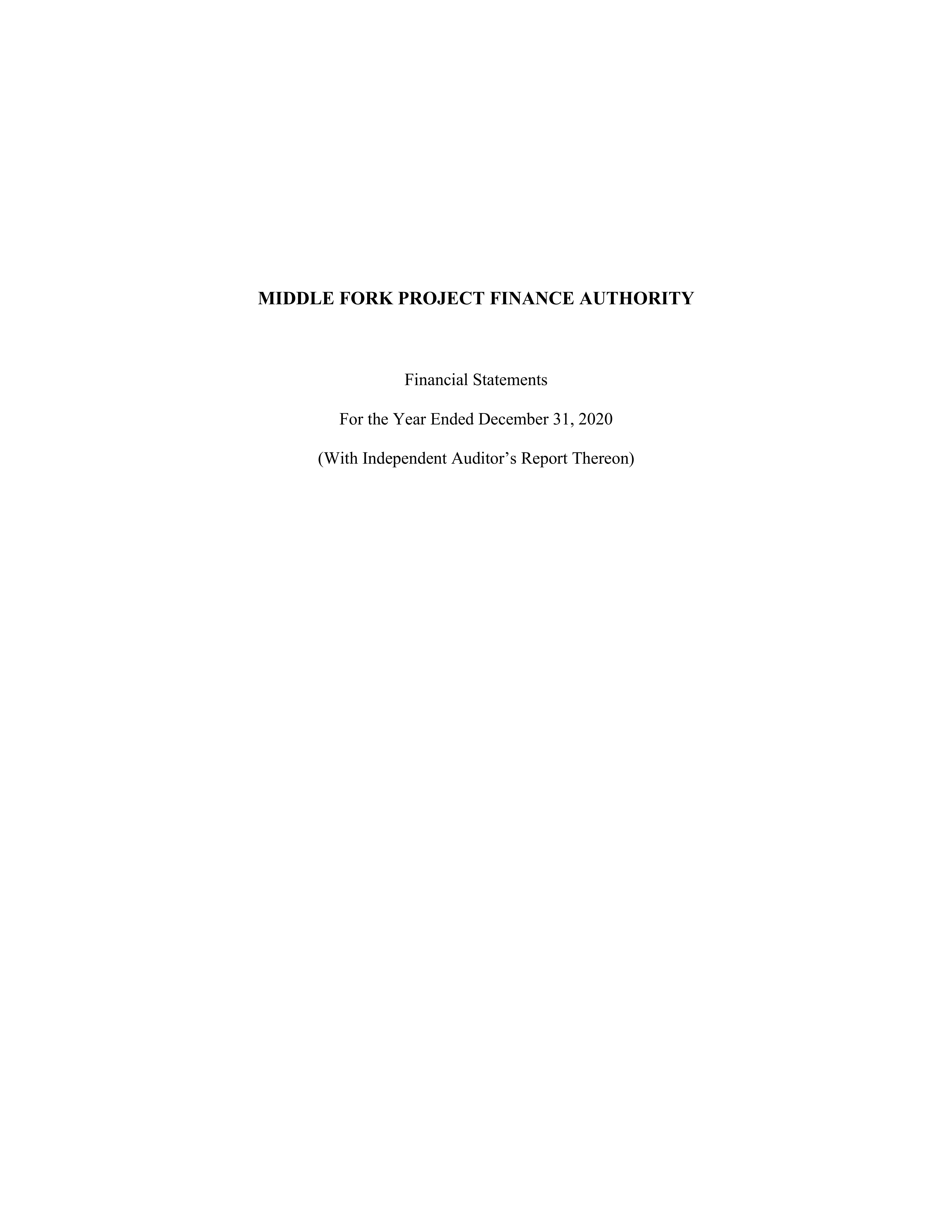 Thumbnail and link for 2020 Financial Statement and Audit pdf